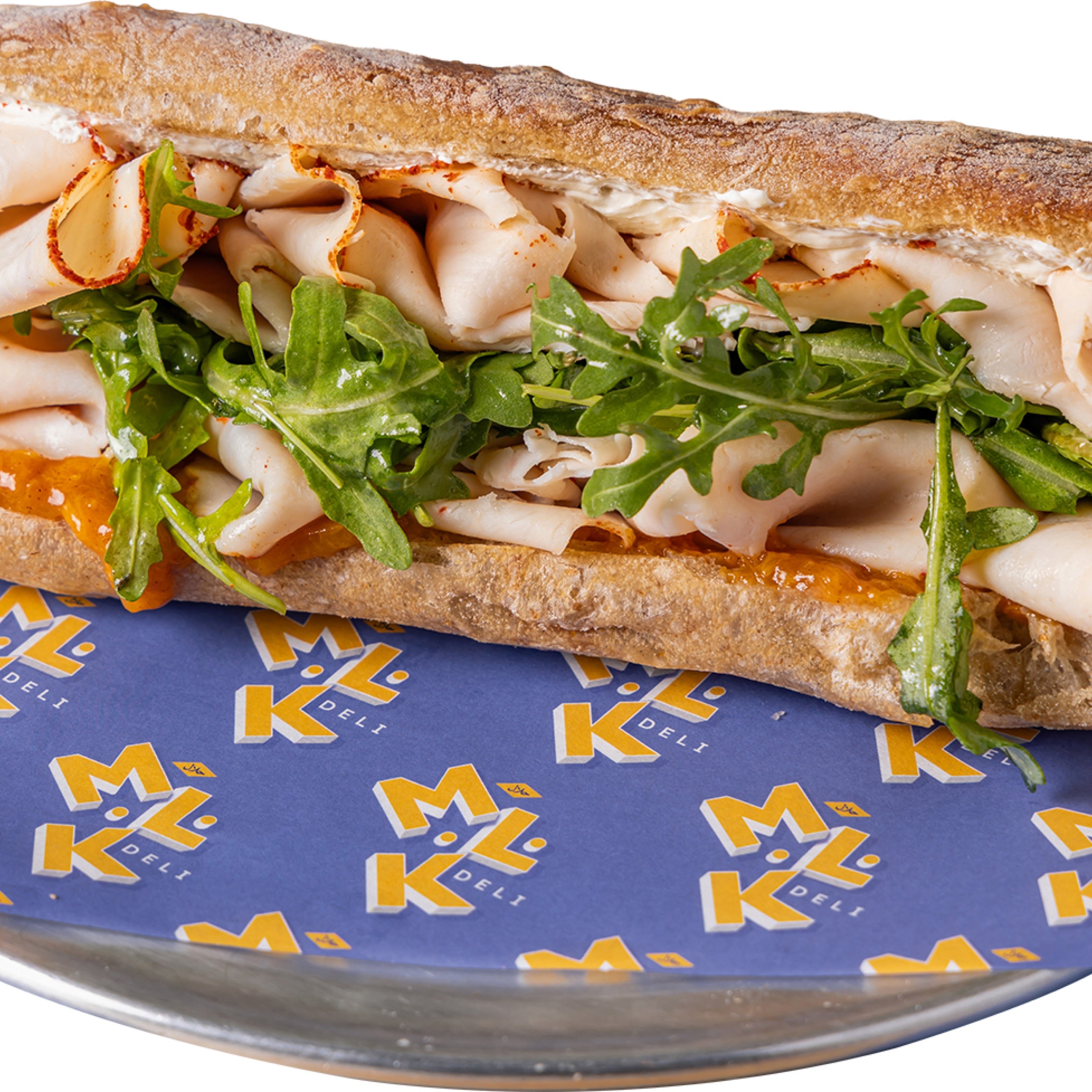 MLK Deli The Turk sandwich with smoked turkey, apricot jam and labneh